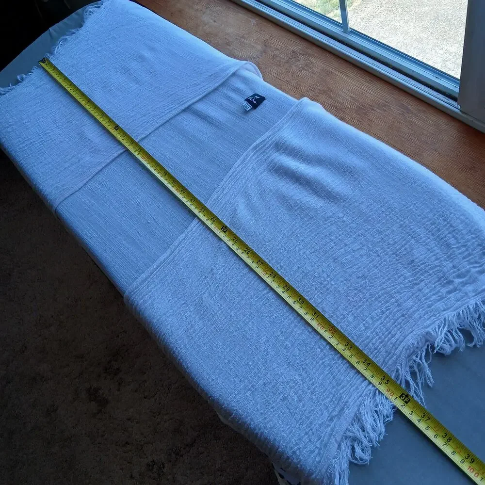Echo Lightweight Gauze Caftan Shawl OSFA rayon cotton woven poncho scarf wrap